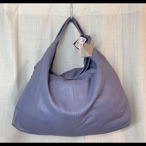 NWT FURLA Elisabeth Hobo Messenger Lilac Gray Ital